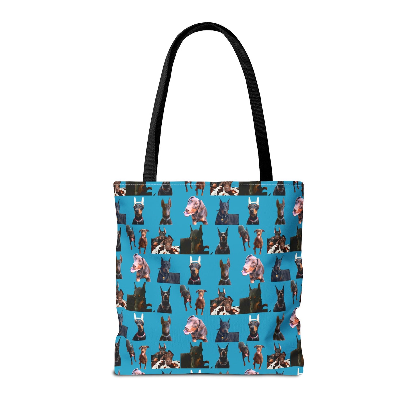 Edition 10 Doberman Model Pattern Turquoise Tote Bag