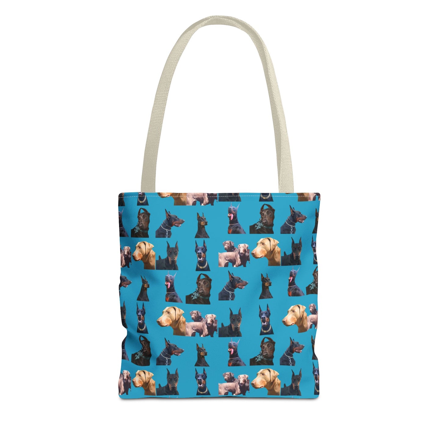 Edition 8 Doberman Model Pattern Turquoise Tote Bag