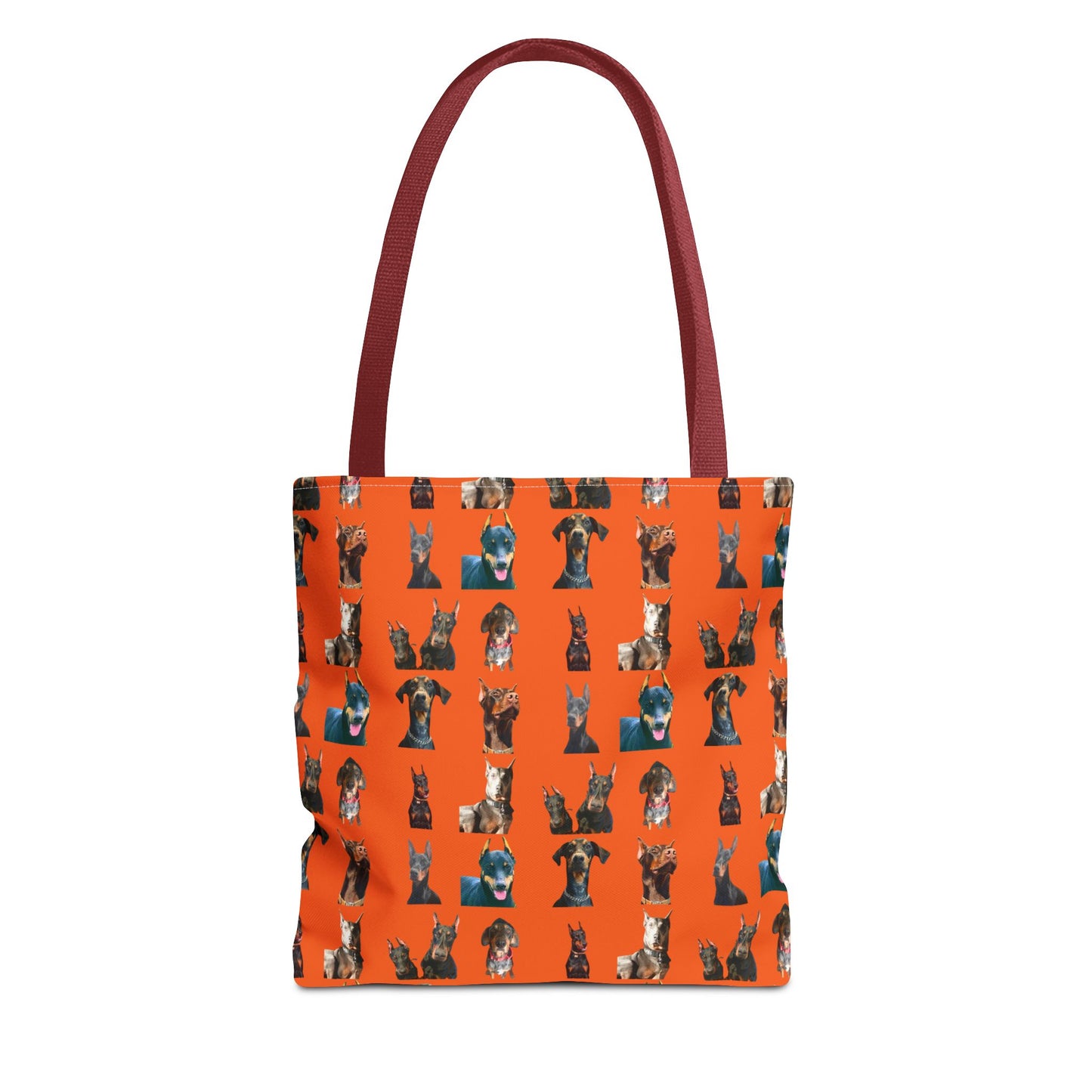 Edition 4 Doberman Model Pattern Orange Tote Bag