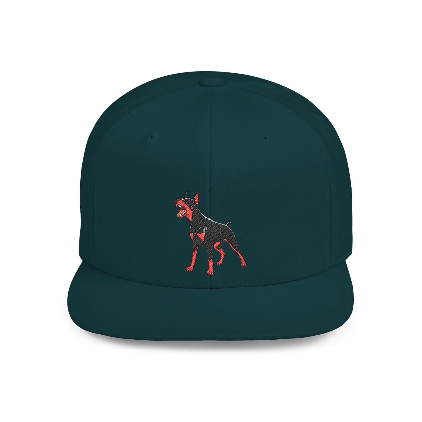 Doberman 1 Embroidered Flat Bill Snapback