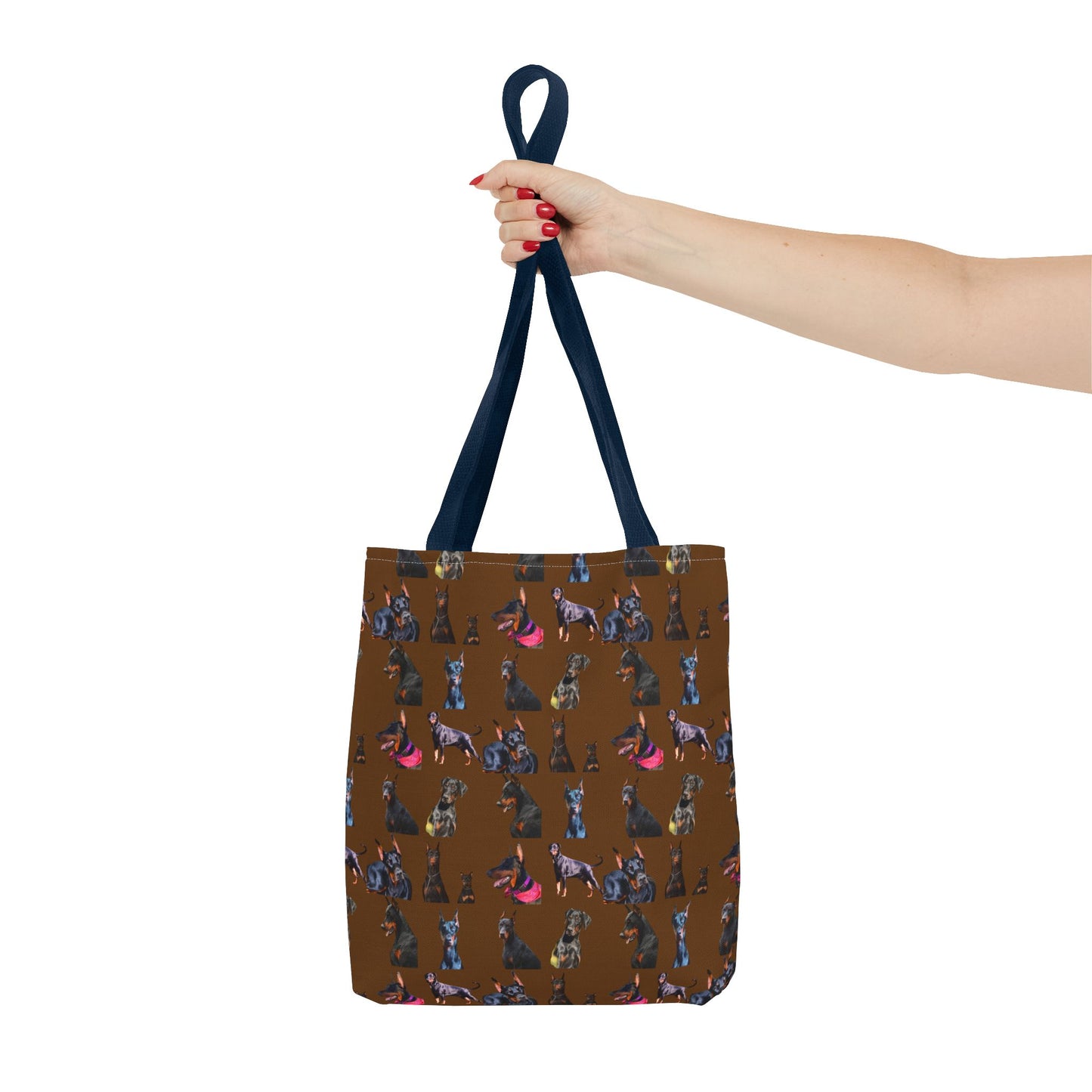 Edition 7 Doberman Model Pattern Brown Tote Bag