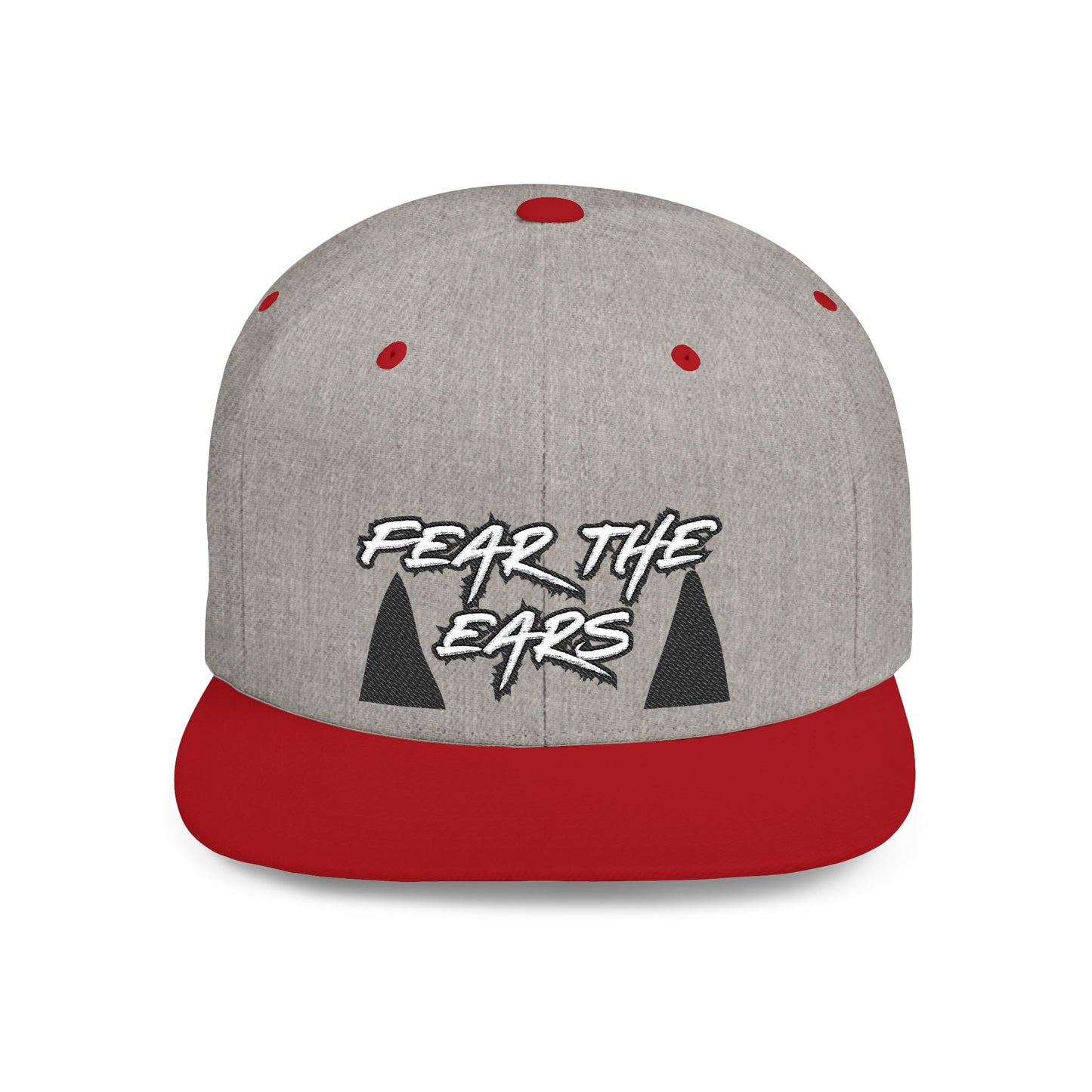 Ears 2 Embroidered Flat Bill Snapback