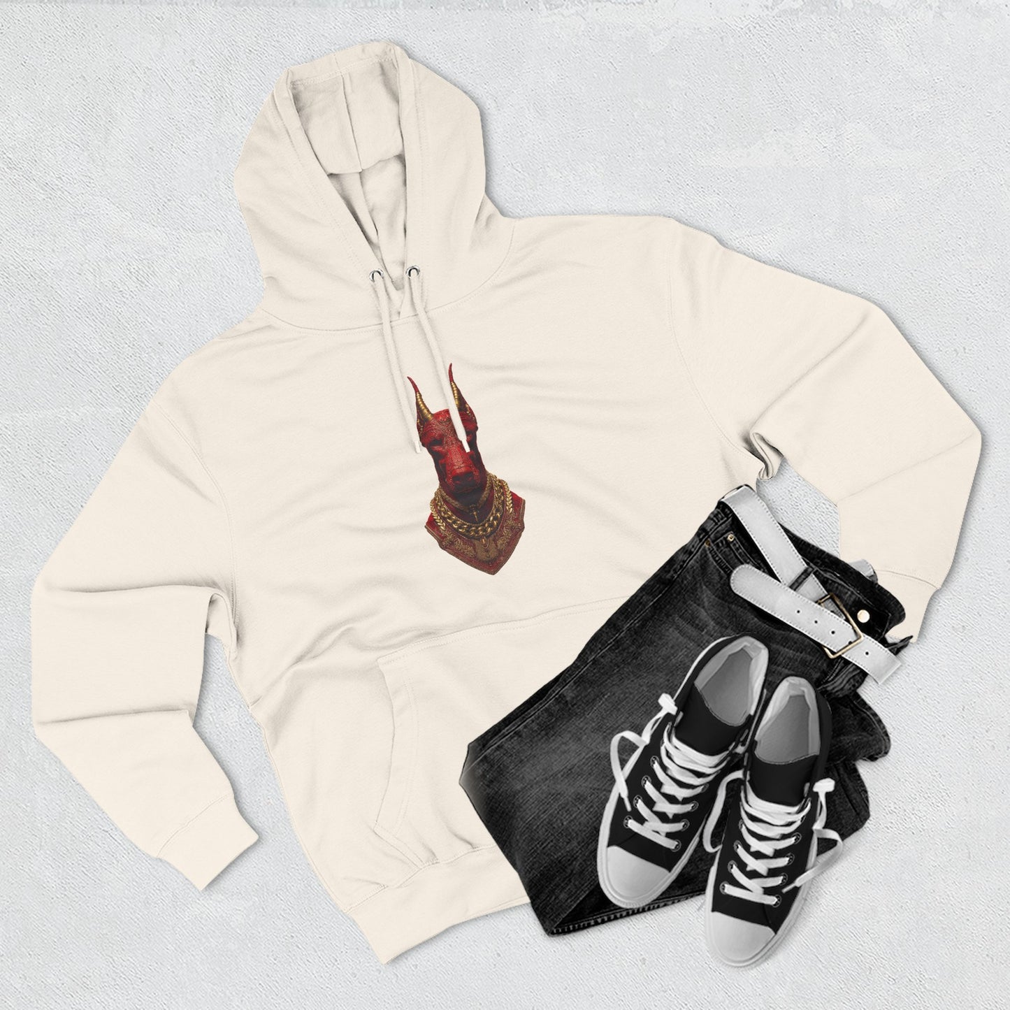 Doberman Goat 3 Fleece Hoodie