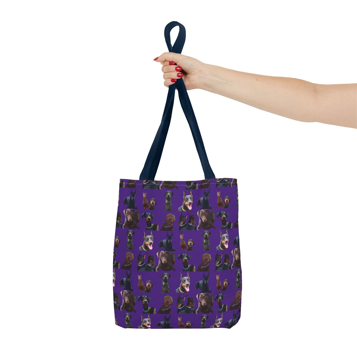 Edition 5 Doberman Model Pattern Purple Tote Bag