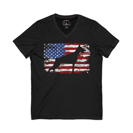 Patriot 3 Private Label Unisex Jersey Short Sleeve V-Neck Tee
