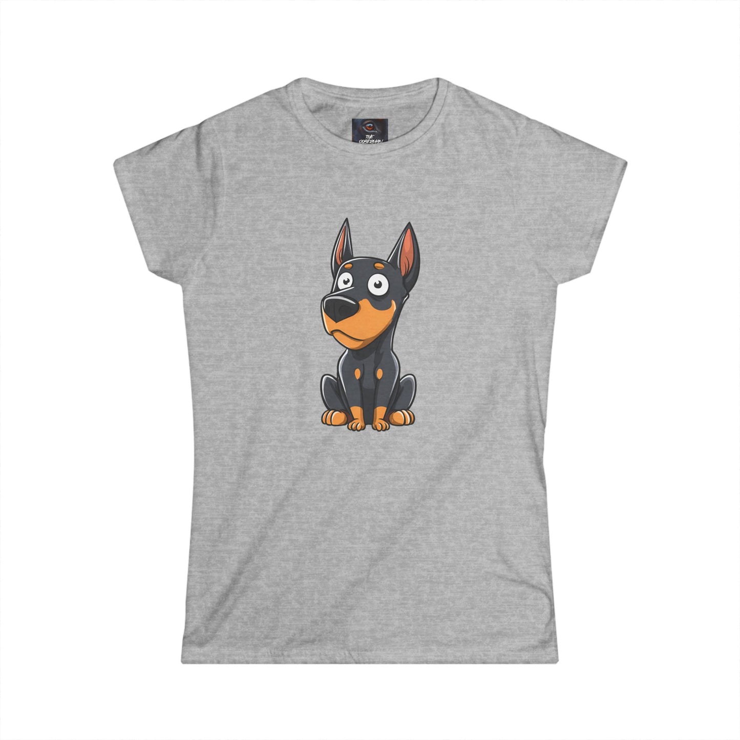 Cartoon Doberman 2 Women's Softstyle Tee