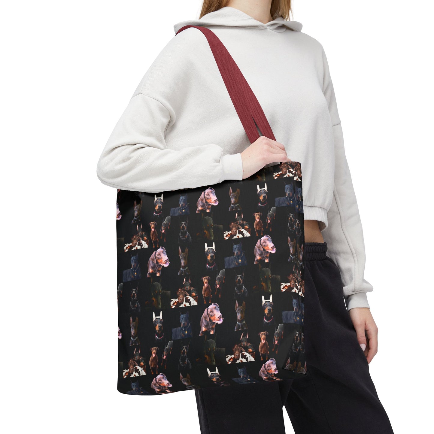 Edition 10 Doberman Model Pattern Black Tote Bag
