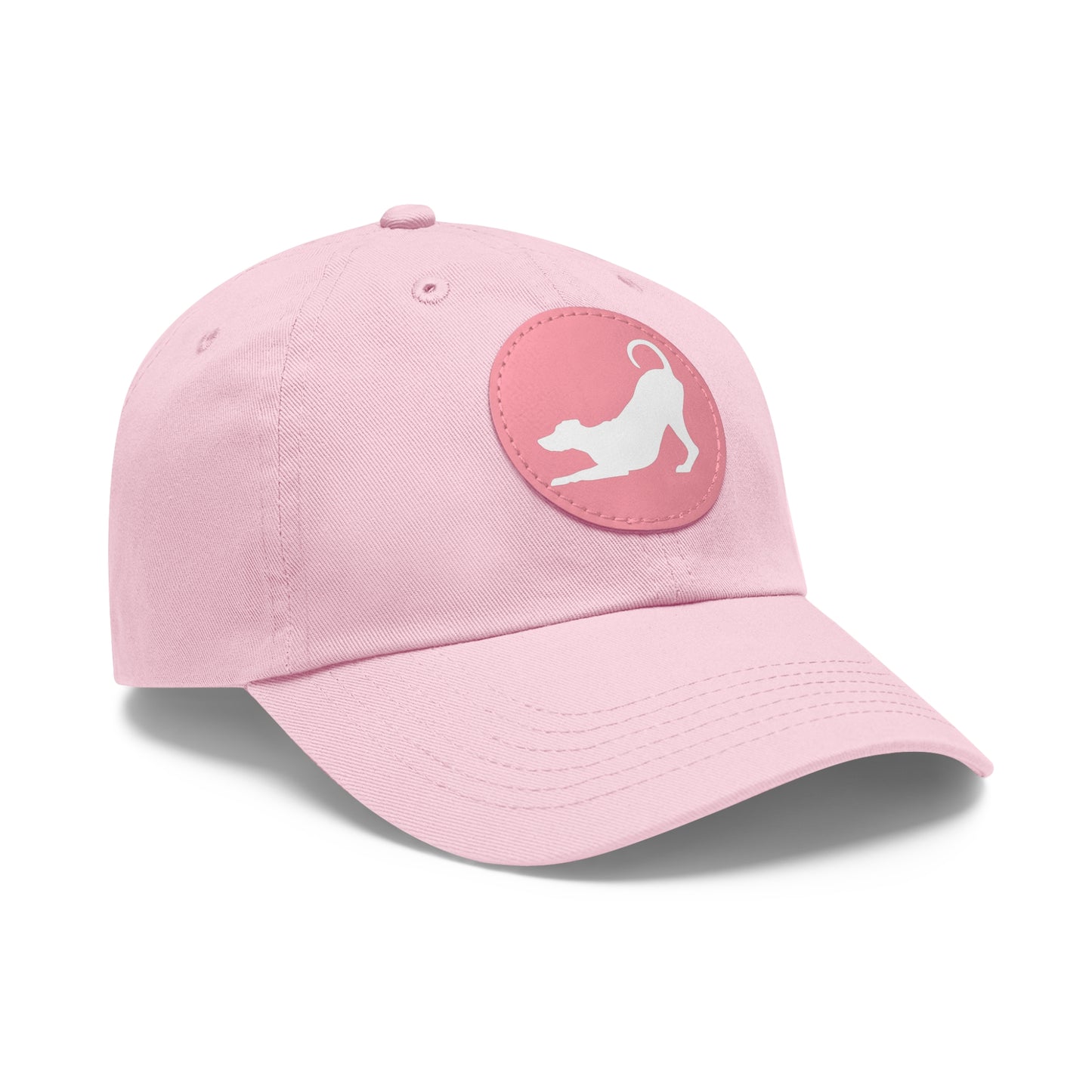 N 2 Dad Hat with Leather Patch (Round)