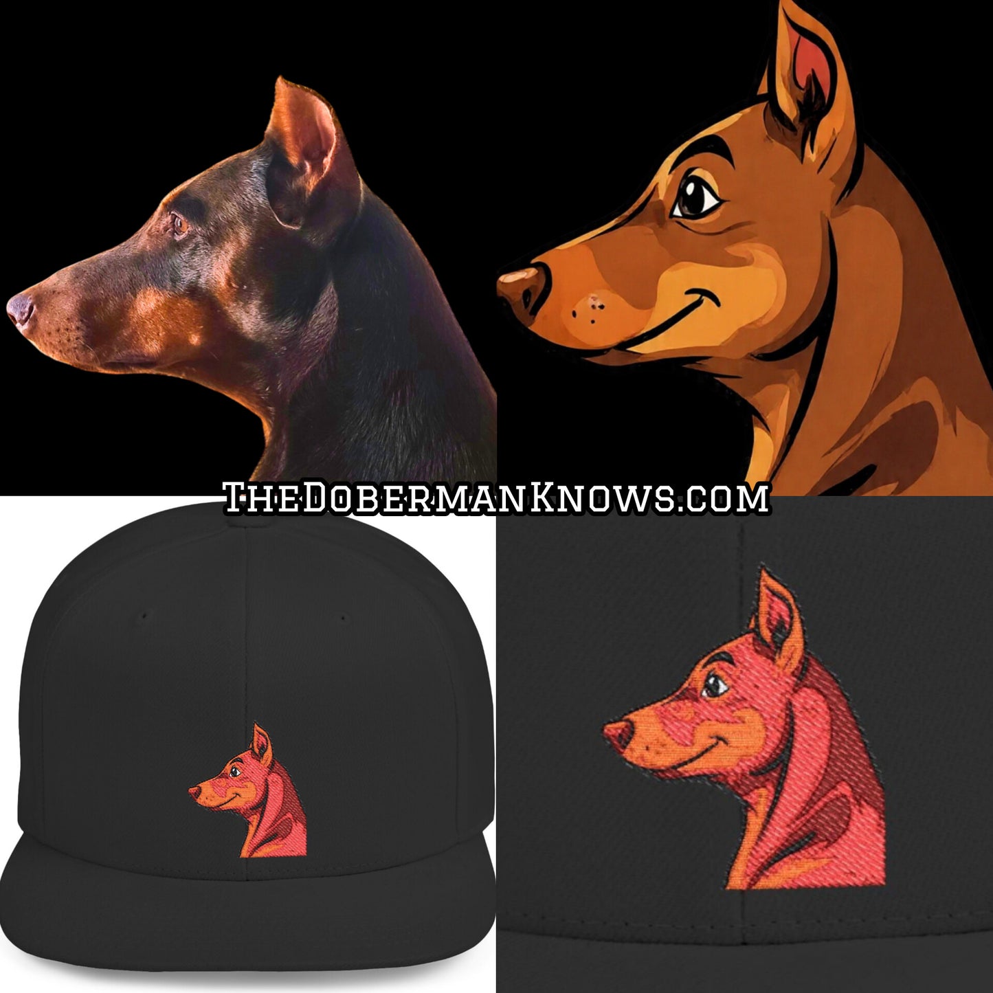 Custom Embroidered Flat Bill Snapback